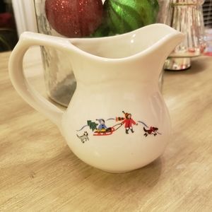 Pfaltzgraff Christmas Snow Village Snowman Creamer Stoneware